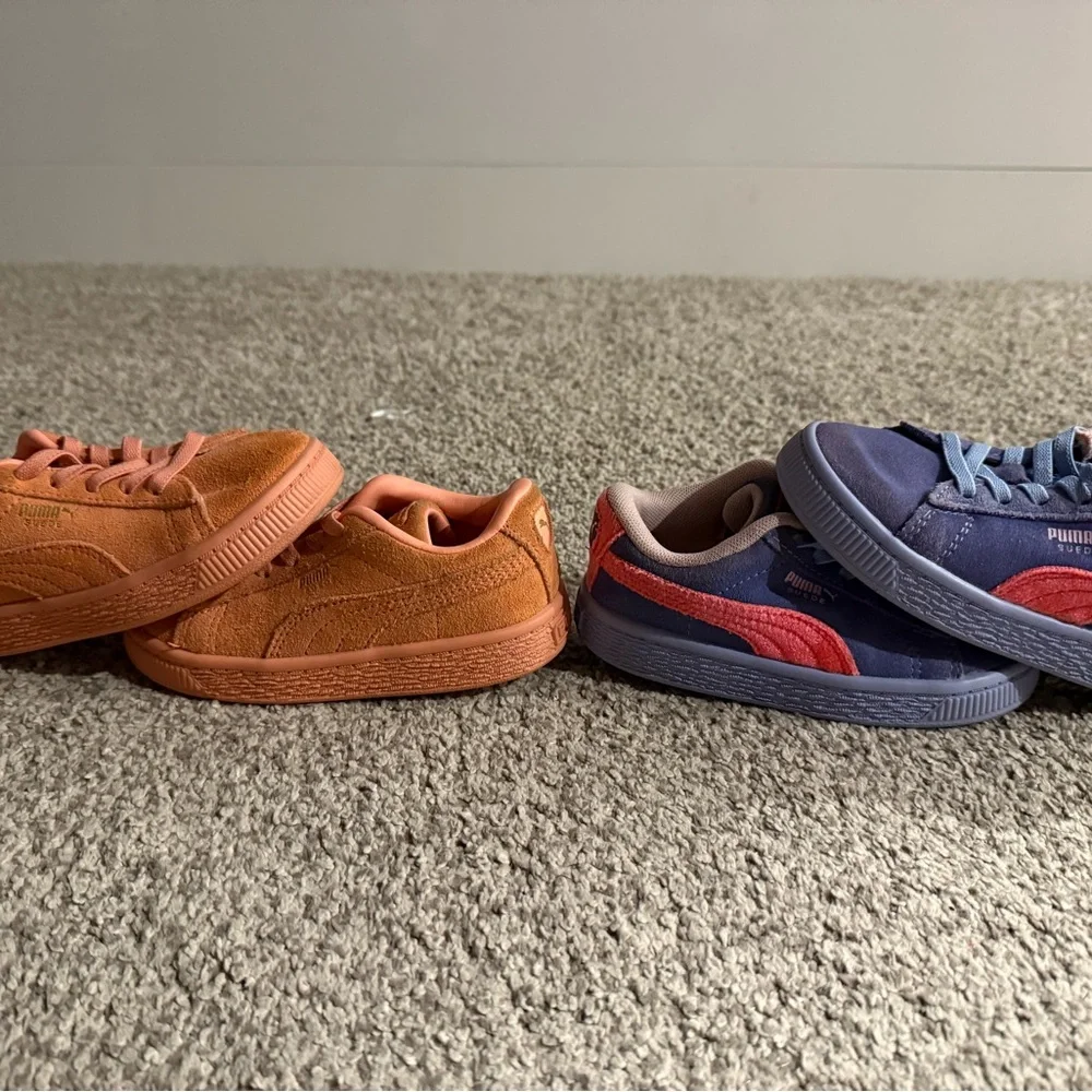 Puma Kids Sneakers - Coral Suede - Picture 1 of 13